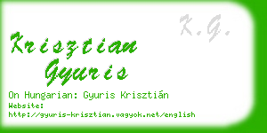 krisztian gyuris business card